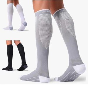 FITRELL 3 Pair Compression Socks for Women and Men 20-30mmHg-Circulation Support - Picture 1 of 1