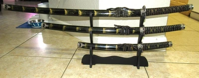 40" Dragón Japonés Samurai Katana 3 Espada Hoja de Acero al Carbono con Soporte Ninja  Foto 1 de 4