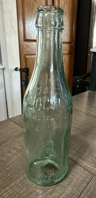 Botella de vidrio de Coca Cola vintage lado recto Akron Ohio 6 OZ Foto 1 de 4