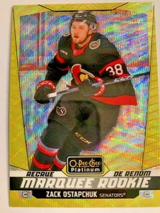 #245 Zack Ostapchuk Rookie RC 2024-25 O-Pee-Chee Platinum NEON YELLOW SURGE - Imagen 1 de 3