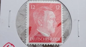 Sello Alemania Reich Alemán Adolf Hitler 12 Pfennig años 40 - Imagen 1 de 2