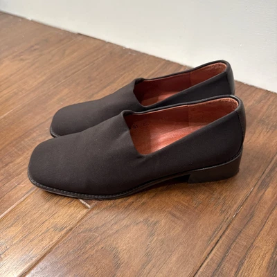 Donald Pliner Puntera Cuadrada Bloque Tacones Zapatos Mujer 6.5 M Marrón Oficina Tranquilo Lujo Foto 1 de 4