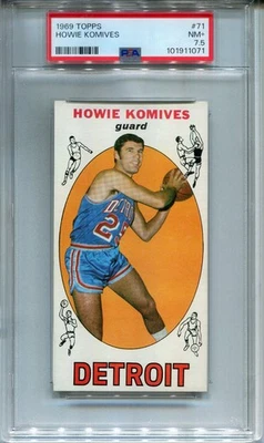 1969 Topps #71 Howie Komives PSA 7.5 NM+ Detroit Pistons - Image 1 of 2