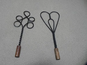 2 Mini Twisted Wire Rug Beaters w/Wooden Handles D - Picture 1 of 3