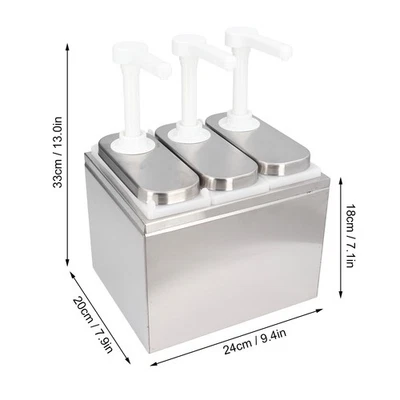 Sauce Dispenser Pump Salad Jam Seasoning Condiment Squeeze Pump Container Wit AU - Image 1 of 4