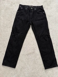 Wrangler Dale Earnhardt Pants Jeans Mens 34x30 Black Denim Vintage NASCAR - Picture 1 of 12