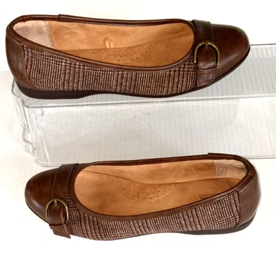 Женские удобные туфли на плоской подошве Croft & Barrow размер 8 M с коричневой твидовой пряжкой - Изображение 1 из 4