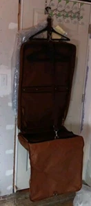 VTG Samsonite Profile Hanging Garment Bag Carry-on Combo Brown 23x17 - Picture 1 of 24