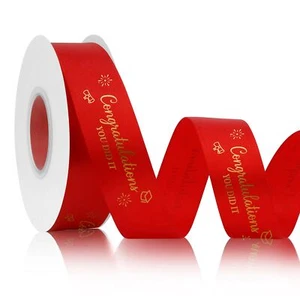 Graduation Ribbon 1"x25 Yards Red "Class of 2024" for Bouquets & Gift Wrapping - Picture 1 of 7