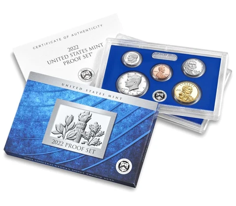 2022 s u s mint 10 coin clad proof set 22rg with box and coa Cover