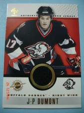 2001-02 Pacific (Private Stock) Authentic "Game-Worn" Jersey # 10 J.P. Dumont!