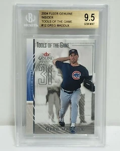 GREG MADDUX - 2004 Fleer Genuine Insider Tools of the Game Card BGS 9.5 - POP 1 - Picture 1 of 7