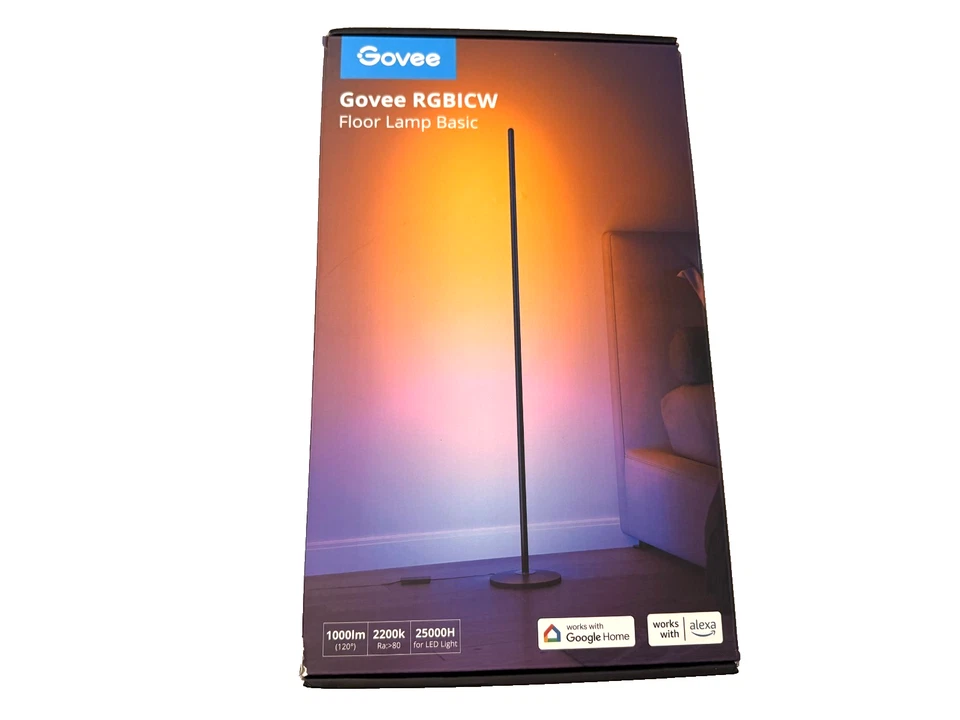 Govee RGBICW Smart Corner LED Floor Lamp Basic Works With Alexa ( Model H6076 )