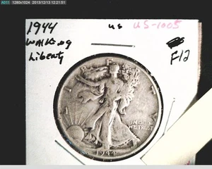 Liberty Walking Half 1944, Circulated Medium Grade, 0,3617 Oz Silber (US-1005) - Bild 1 von 2