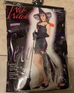 Lace Up Web Witch Sexy Dress Forum Costume NEW retail packing Womens Medium 8-12 - Picture 1 of 2