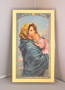 MADONNA OF THE STREET ITALIAN LAMINATED HOLY CARD PRAYER FOR LIFE 25 PER PACK - Picture 1 of 2