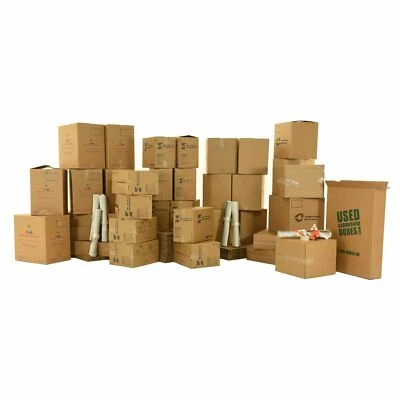 UsedCardboardBoxes - 5 Bedroom Moving Kit - 96 Total Boxes - Image 1 of 4