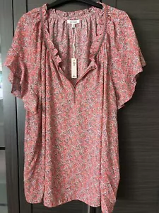 Max Studio Womens Short Sleeve Blouse Top Size 2X 22UK, New - Picture 1 of 13