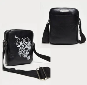 Bolongaro Trevor leather skull crossbody bag in black - Bild 1 von 5