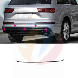 Moldura de alerón de parachoques trasero cromado mate para Audi Q7 4 MB S-Line 2016-2019s - Imagen 1 de 10