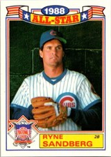 1989 Topps Glossy All-Stars Ryne Sandberg #14 Chicago Cubs