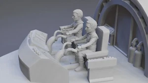 Fireball XL-5 - 2 Pilots, Canopy, Capsule, Rocket Body Set - 10 inches 3D Print - Picture 1 of 7