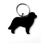 Leonberger Dog Personalised Keyring Keychain Bag Charm Gift in Black