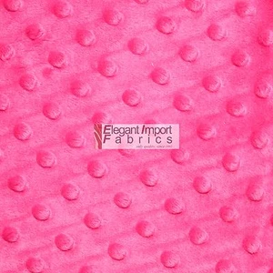 PERNO DE TELA SUAVE MINKY MINKEE CHENILLE DOT ABRAZO ROSA CALIENTE 60"W 15 YARDAS ¡VENDE! - Imagen 1 de 3