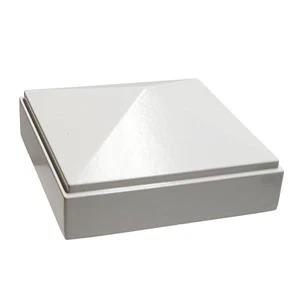 Tappo palo piramide alluminio 3" x 3" Decorex Hardware per pali in metallo - Bianco - Foto 1 di 7