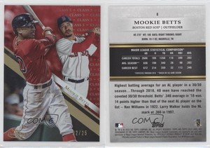2019 Topps Gold Label Class 3 Red /25 Mookie Betts #8