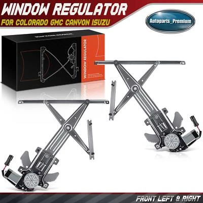 2x Window Regulator w/Motor for Colorado GMC Canyon Isuzu 04-12 Front Left&Right - Image 1 of 4