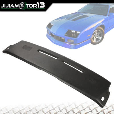 Black Dash Pad Panel Cover Fit For 1984-1992 Chevrolet Camaro Overlay - Image 1 of 4