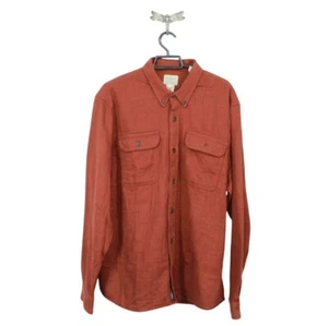 LL Bean 1912 Field Flannel Shirt Slightly Fitted Untucked Fit Burnt Mahogany L - Picture 1 of 11