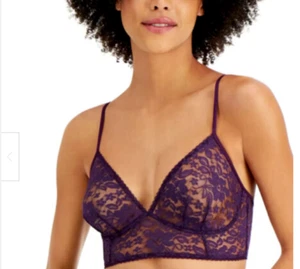 INC International Concepts Women's floral Lace bralette purple dynasty small - Picture 1 of 1