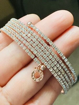 Anne Klein 玫瑰金 cz 手镯 — 第 1/4 张图片