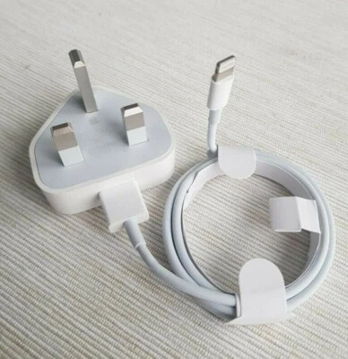 Genuine Apple Charger Plug & Data Cable Apple IPhone 5 6 7 8 X XR 11 12 13 14 SE - Image 1 of 4