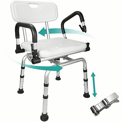 Swivel Shower Chair For Inside Shower Medical Bath Seat With Arms And Back • 108.64€