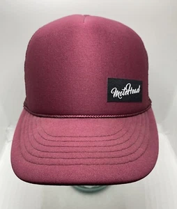 Cuerda de malla de espuma granate Cobra Youth ajustable SnapBack logotipo “Motohead” nueva sin etiquetas - Imagen 1 de 8