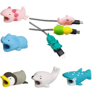 For iPhone Charger Protector 21Styles Animal Cable Bite Cord Muncher Chomper - Picture 1 of 33