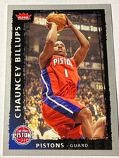 2008-09 Fleer Basketball NBA Detroit Pistons Chauncey Billups