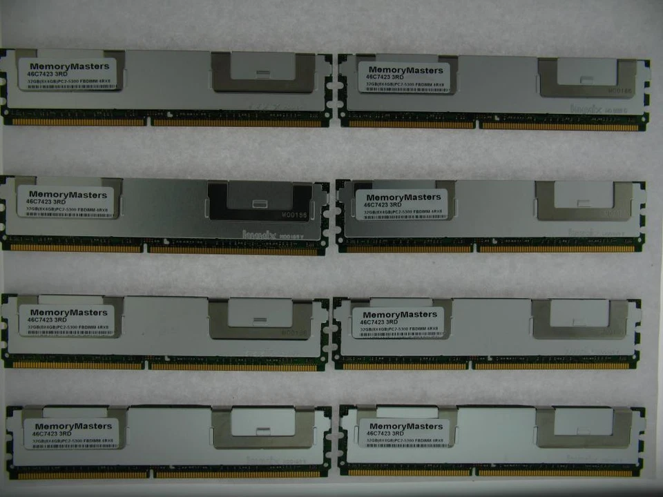 46C7423 32GB (8x4GB) PC2-5300L FBDIMM Memory IBM x3400 7975 7976, x3550 7979 - Image 1 of 1