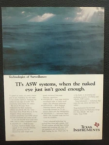7/1987 PUB TEXAS INSTRUMENTE ELEKTRONIK ASW MARITIME ÜBERWACHUNG RADAR ANZEIGE - Bild 1 von 1