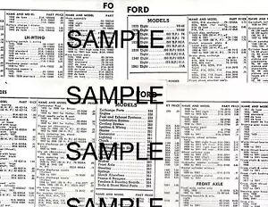 1935 1936 1937 1938 1939 1940 1941 PLYMOUTH ALL MODELS PARTS NUMBER LIST XX - Bild 1 von 1