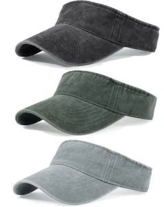 3 Pack Sun Visors for Women Men Cooling Lightweight Sports Sun Hats Adjustabl... - Picture 1 of 7