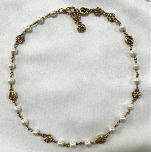 Collana GUCCI Incastro G Fiore Perla