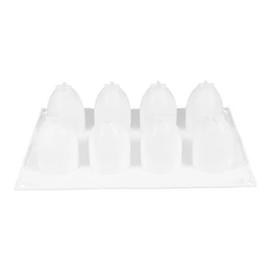 8 Cavities Silicone Cake Mold Pastry Cookie Egg Shaped Baking Mould - Bild 1 von 12