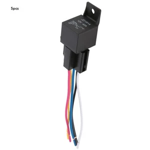 5pcs 12V 30A/40A Automotive Relay 5-Pin SPDT With Harness Socket - Picture 1 of 7