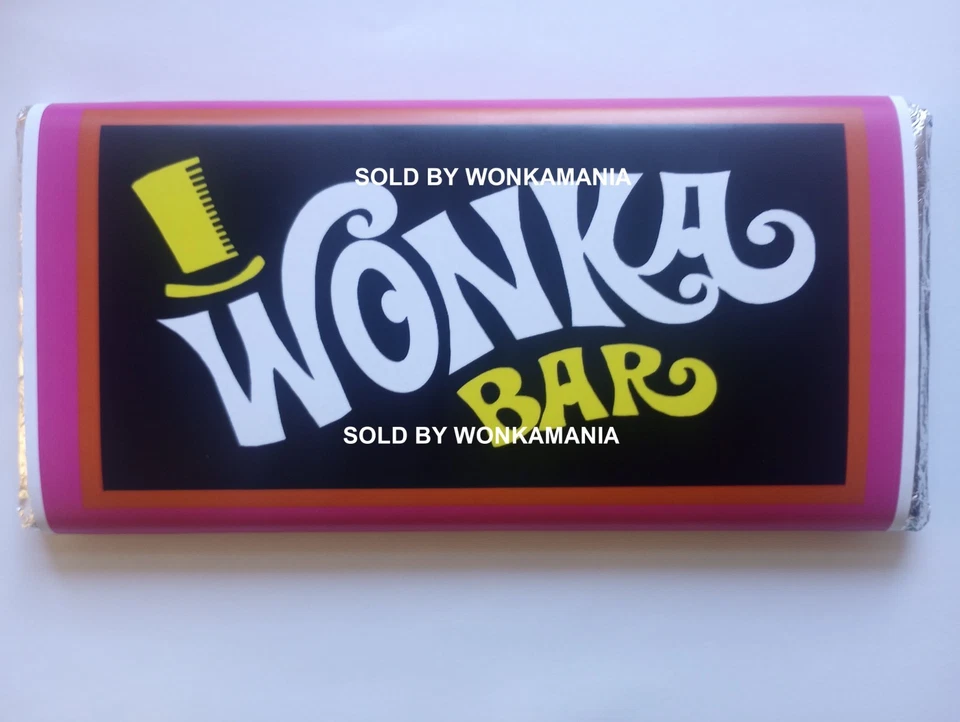 Willy Wonka Chocolate Bar w/Golden Ticket (Chocolate Included) (1 bar w/Order) - Image 1 of 4