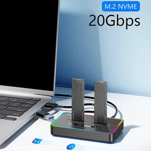 M 2 Dual Bay SSD Duplizierstation ideal f��r strapazierf?hige Speicheraufgaben - Photo 1/14