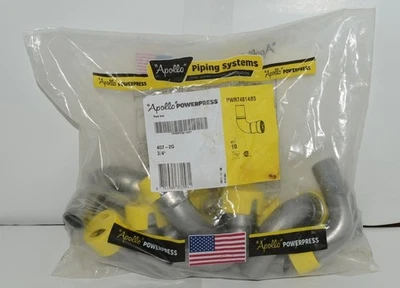 Codo de calle Apollo PWR7481485 acero al carbono 3/4 pulgadas 90 grados cantidad 10 Foto 1 de 4